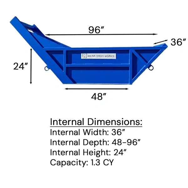 1 cu yd CAPACITY BOX
