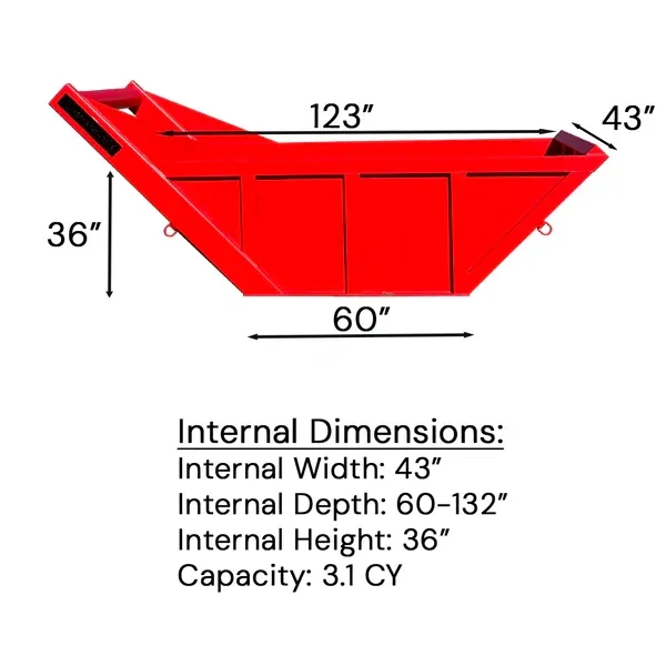3 cu yd CAPACITY BOX